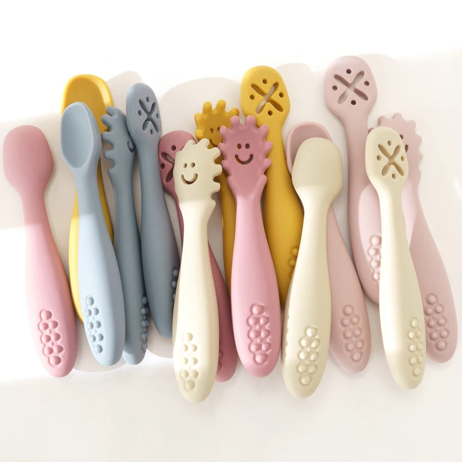 3PCS Silicone Baby Utensil Set