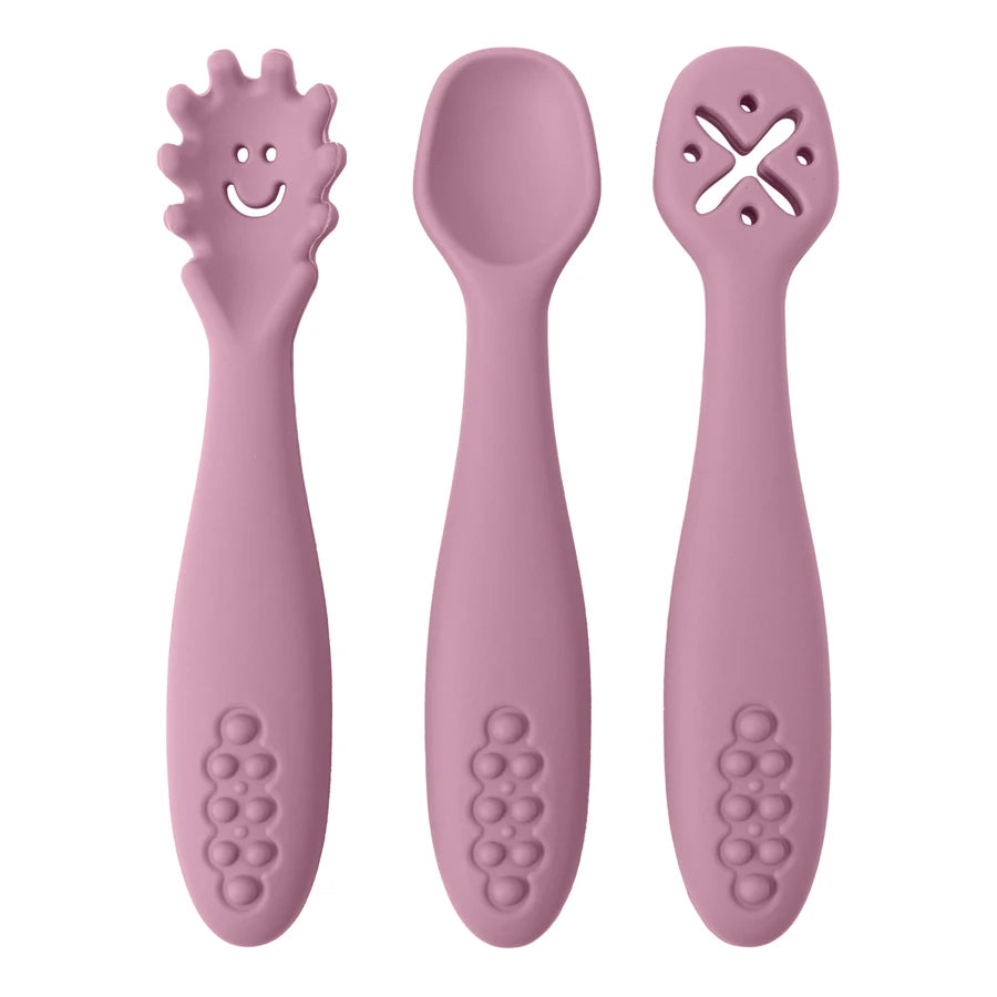 3PCS Silicone Baby Utensil Set